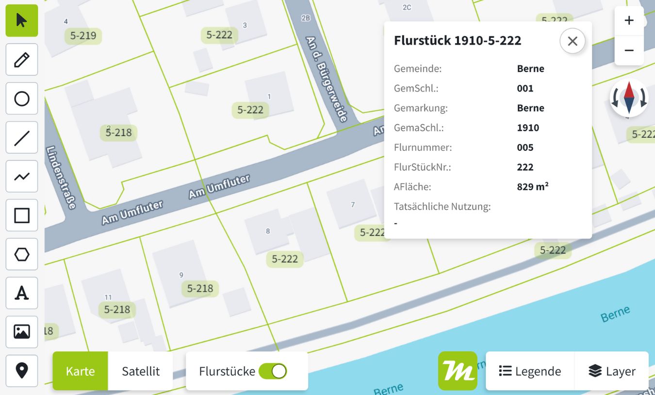 Miamapo integriert GIS-Systeme der Bundesländer zur automatischen Flurstückanzeige Miamapo integriert GIS-Systeme der Bundesländer zur automatischen Flurstückanzeige