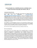 Uranium Royalty Corp. schließt Erwerb einer zusätzlichen Lizenz  auf dem Churchrock-Uranprojekt, New Mexico, USA, ab