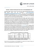 Century-Lithium-Pilotanlage stellt 99,5% Lithiumkarbonat her