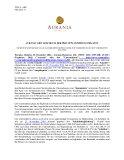 Aurania gibt Abschluss der Privatplatzierung bekannt
