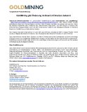 GoldMining gibtÄnderung im Board of Directors bekannt