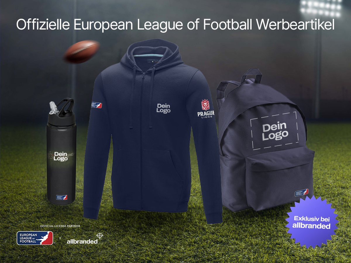 Touchdown für Marken: European League of Football Werbeartikel exklusiv bei allbranded