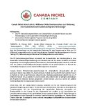 Canada Nickel sichert sich 3,4 Millionen Dollar Bundeszuschuss zur Förderung einer bahnbrechenden Kohlenstoffspeichertechnologie