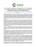 Cosa schließt C$ 6 Millionen Privatplatzierung ab, einschließlich vollständiger Ausübung der Mehrzuteilungsoption