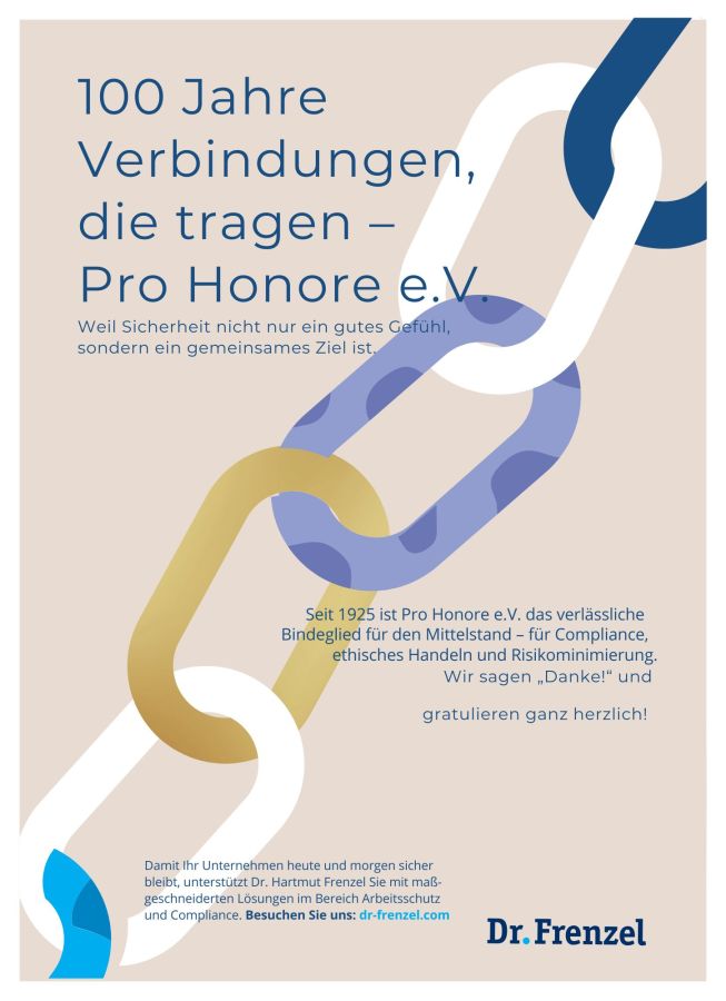 100 Jahre proHonore – Ein Meilenstein für Fairness und Integrität im Mittelstand