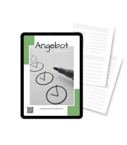 Angebot – Check mit Plan | Das eBook für alle, die Bau- oder Handwerkerangebote endlich verstehen wollen.