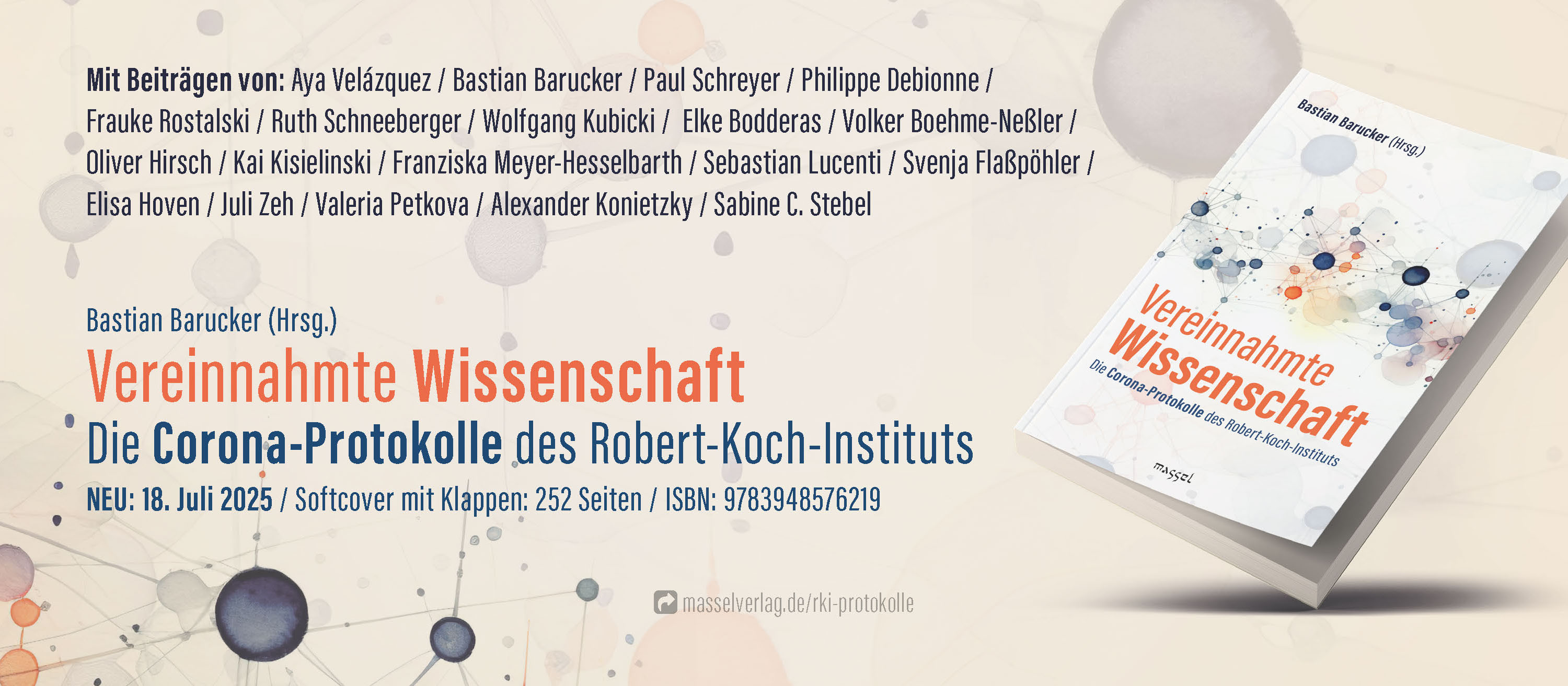 Vereinnahmte Wissenschaft – Die Corona-Protokolle des Robert-Koch-Instituts / Neuerscheinung im massel Verlag Vereinnahmte Wissenschaft – Die Corona-Protokolle des Robert-Koch-Instituts / Neuerscheinung im massel Verlag
