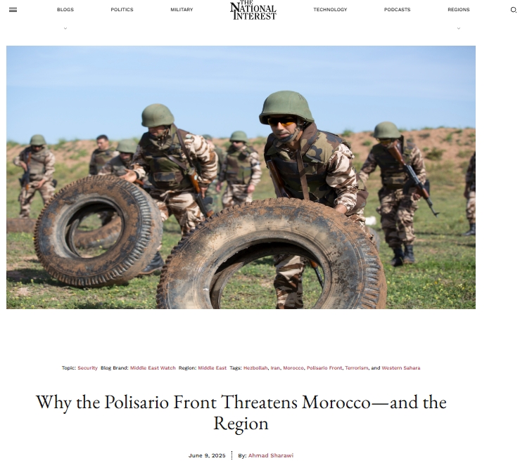 „Die Polisario ist laut The National Interest eine Bedrohung für Nordafrika und die Sahelzone“ „Die Polisario ist laut The National Interest eine Bedrohung für Nordafrika und die Sahelzone“