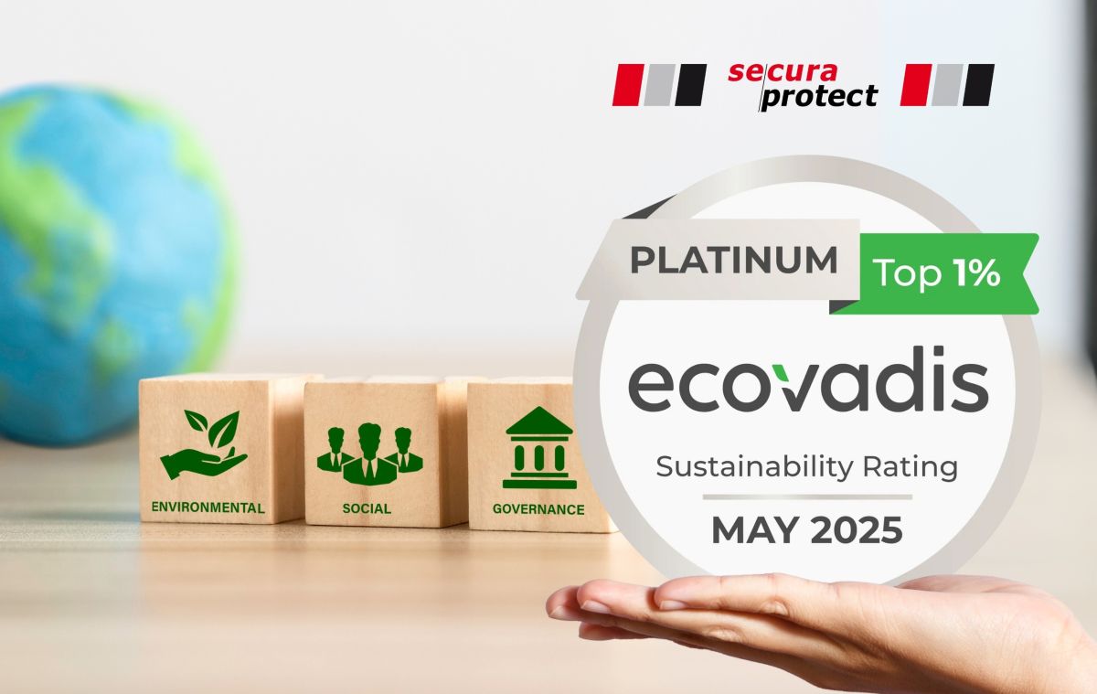 EcoVadis Platin: secura protect zählt zu den nachhaltigsten Sicherheitsunternehmen weltweit