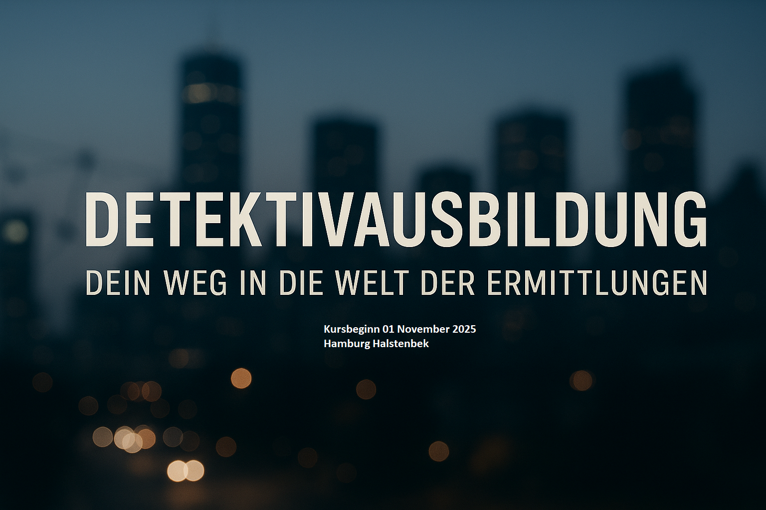 Ausbildung zum Privat- und Wirtschaftsdetektiv startet – Jetzt anmelden!