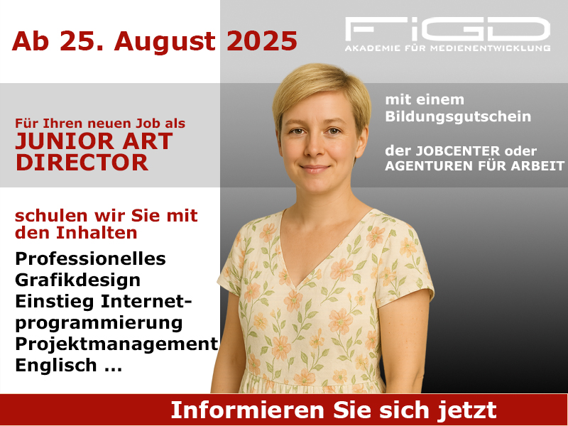 Kreative Karriere im Homeoffice: Online-Weiterbildung zum Junior Art Director startet im August Kreative Karriere im Homeoffice: Online-Weiterbildung zum Junior Art Director startet im August
