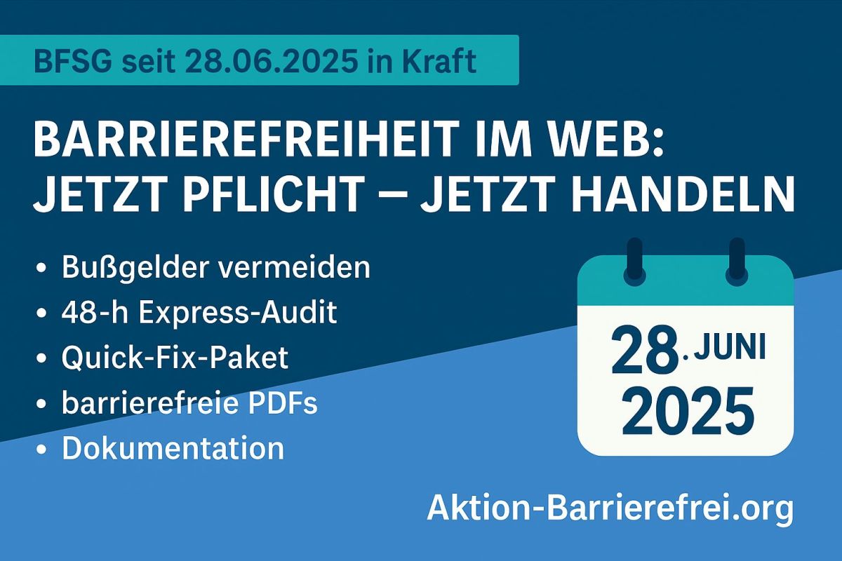 BFSG scharfgeschaltet: 94,8?% der Homepages fallen noch durch – Unternehmen müssen jetzt liefern