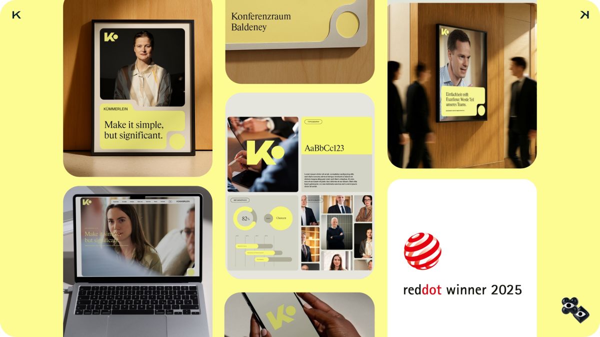 KittoKatsu mit Red Dot 2025 für Re-Branding Kümmerlein Wirtschaftskanzlei ausgezeichnet