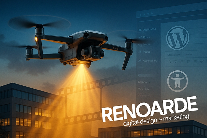 Kinoreife Imagefilme mit der Drohne Mavic 4 Pro & barrierefreie Kommunikation von RENOARDE Kinoreife Imagefilme mit der Drohne Mavic 4 Pro & barrierefreie Kommunikation von RENOARDE