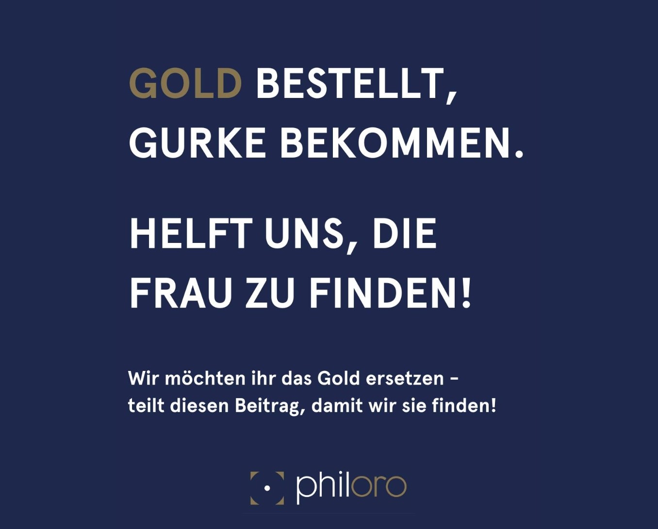 Gold statt Gurke – philoro EDELMETALLE sucht Betrugsopfer und warnt vor mieser Masche