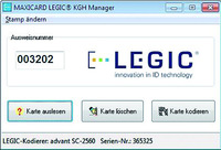 MAXICARD bietet die neue LEGIC advant KGH-Encoder Software Desktop