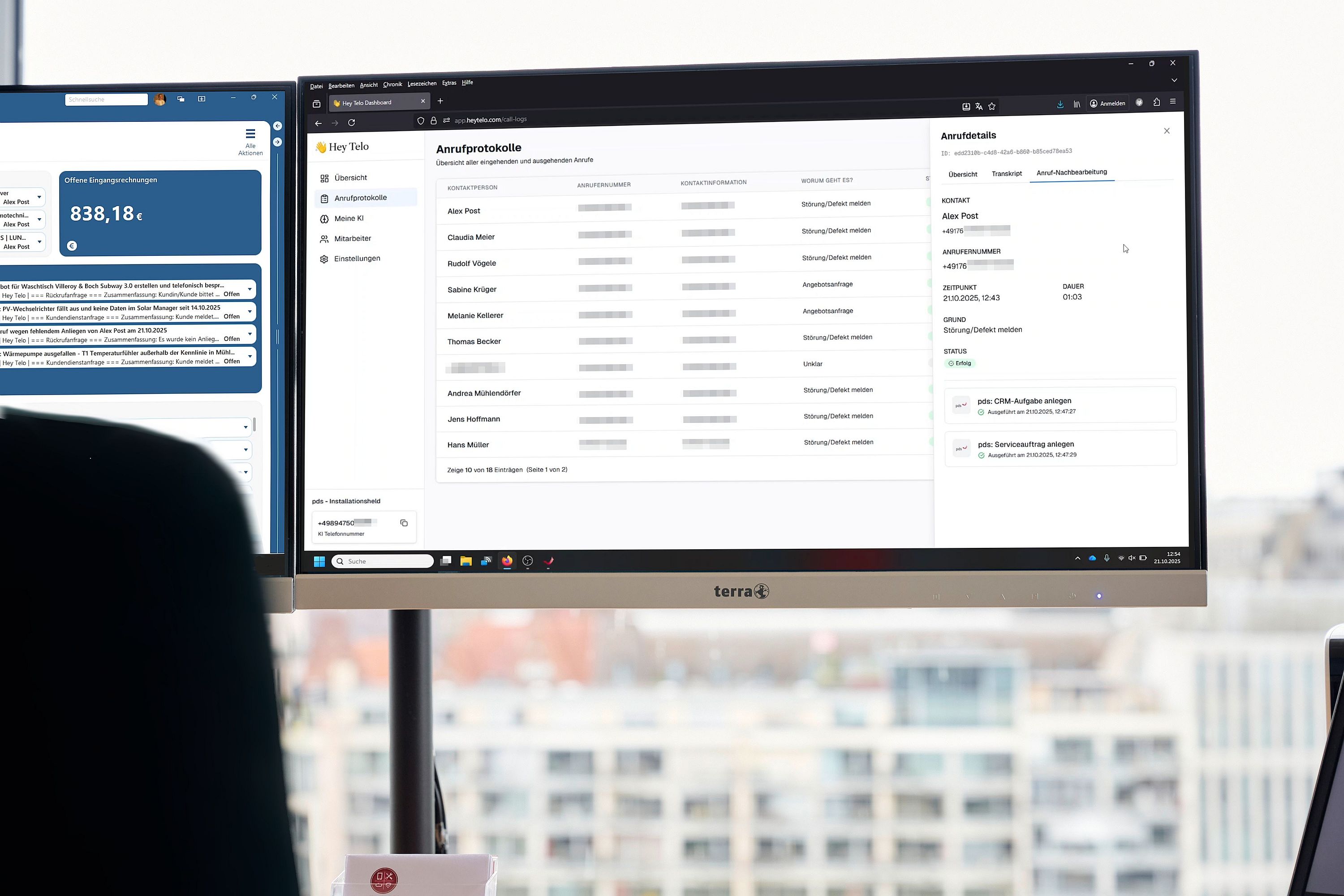 Entlastung für Handwerksbetriebe: KI-Telefonassistenz „Hey Telo“ direkt in pds Software integriert
