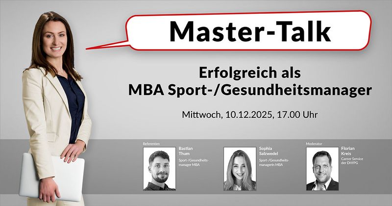 Master-Talk: erfolgreich als MBA Sport-/Gesundheitsmanager