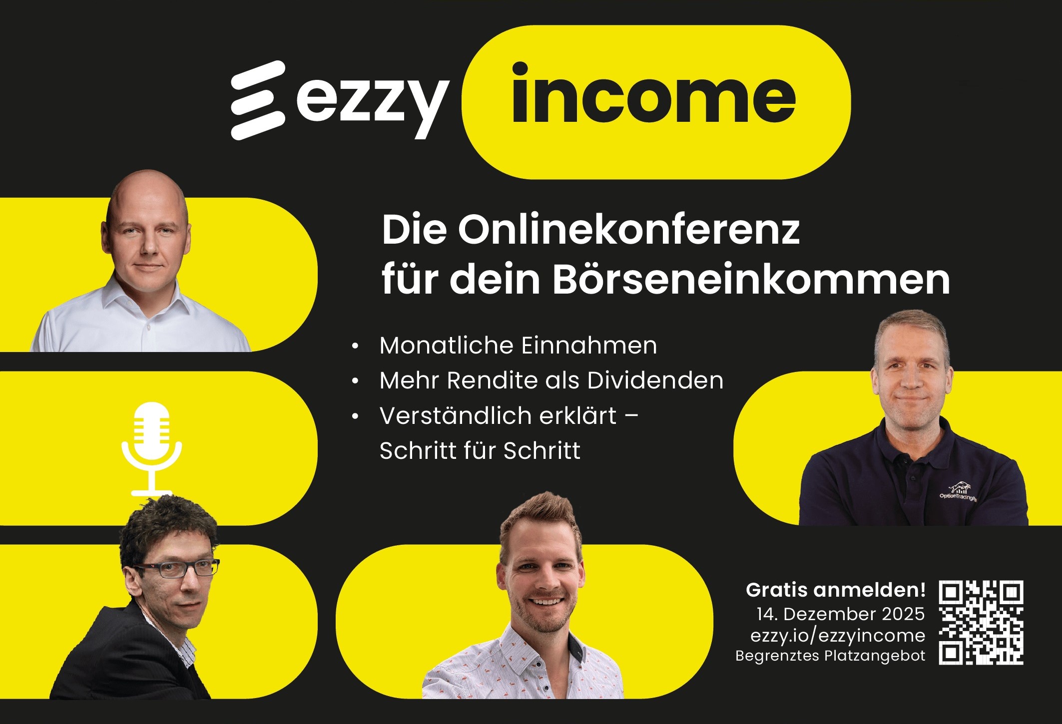 ezzy Income am 14. Dezember: Die Onlinekonferenz, die dein Börseneinkommen 2026 verändert ezzy Income am 14. Dezember: Die Onlinekonferenz, die dein Börseneinkommen 2026 verändert