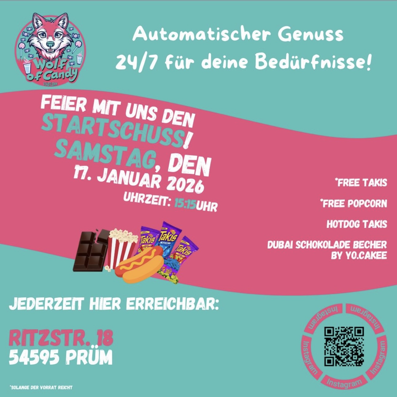 Wolf of Candy setzt Wachstum fort: vierter vollautomatischer E-Kiosk in Prüm