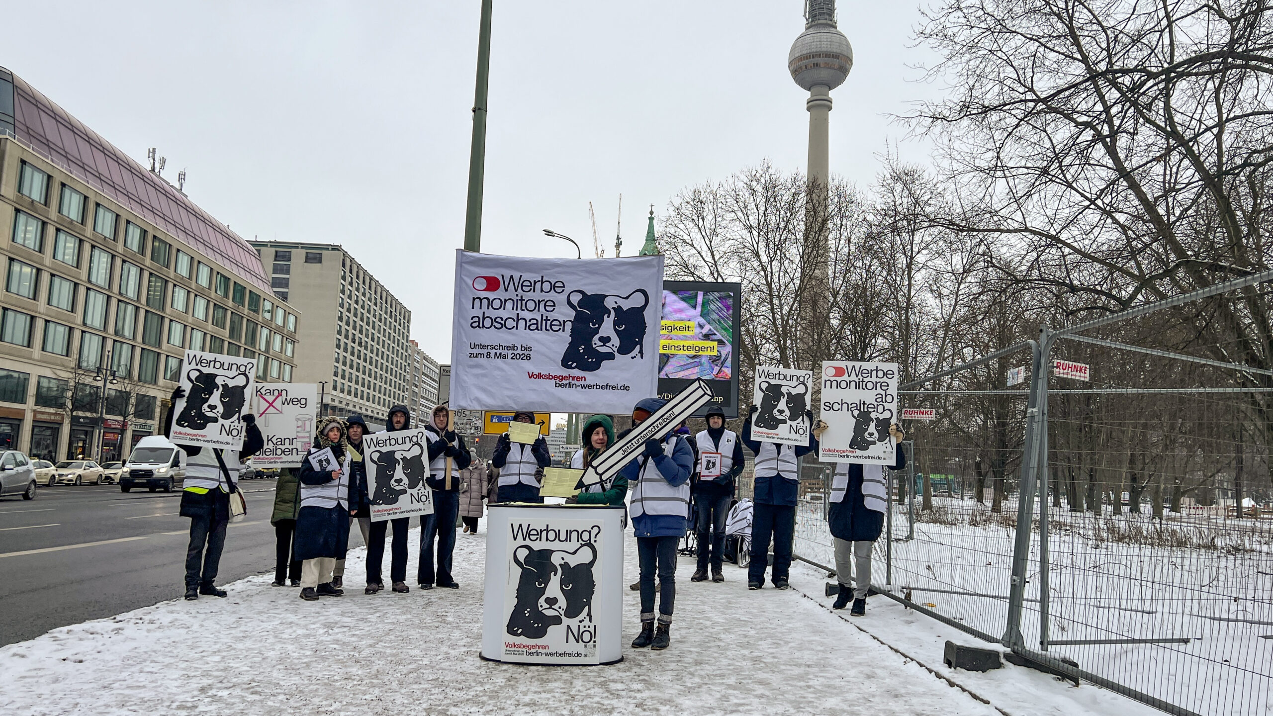 Volksbegehren „Berlin Werbefrei“ startet mit der Unterschriftensammlung