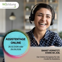 Assistenztage Online – Am 26. Februar 2026: Digital, praxisnah und interaktiv weiterbilden