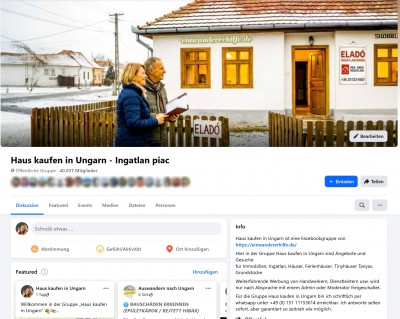 Über 40.000 Mitglieder: Facebook-Gruppe „Haus kaufen in Ungarn – Ingatlan piac“ wird zentrale Anlaufstelle für Auswanderer