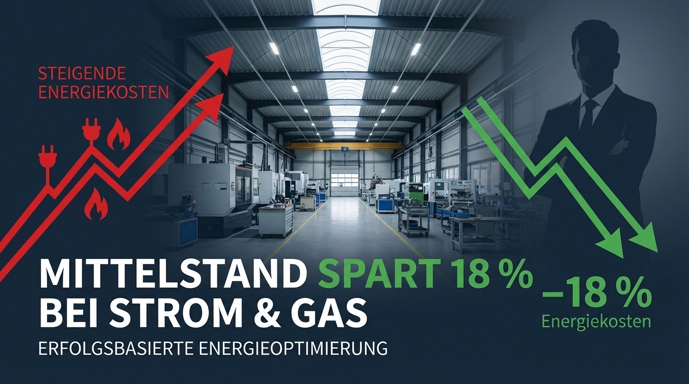 Mittelstand spart 18 Prozent bei Strom und Gas Mittelstand spart 18 Prozent bei Strom und Gas