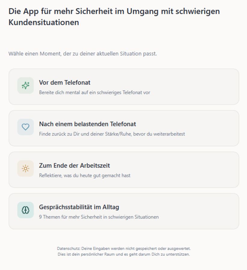 KI-erstellte Plattform für mentale Resilienz im Kundenservice: Die SUSI-IFM-App