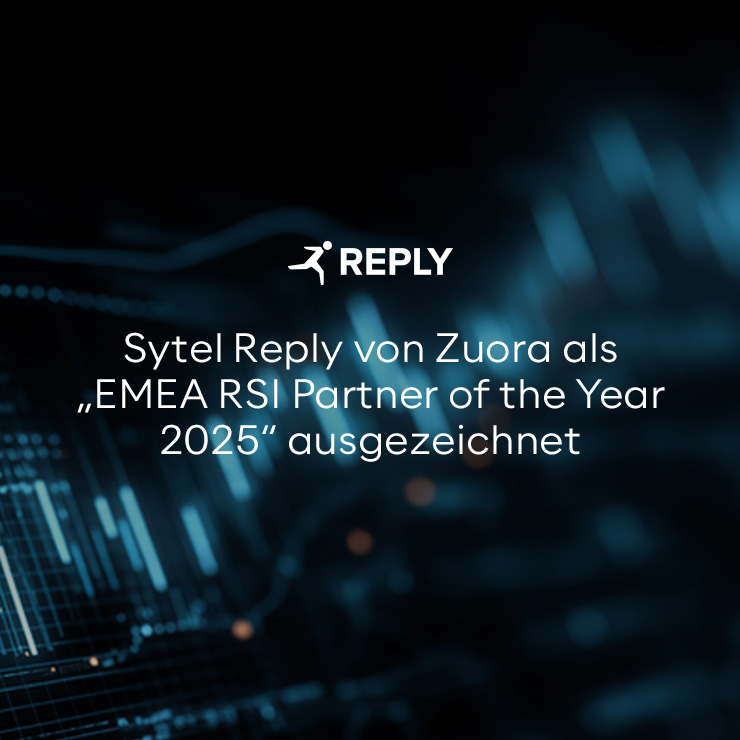 Sytel Reply von Zuora als „EMEA RSI Partner of the Year 2025“ ausgezeichnet – Fokus auf wertbasierte Monetarisierung für KI