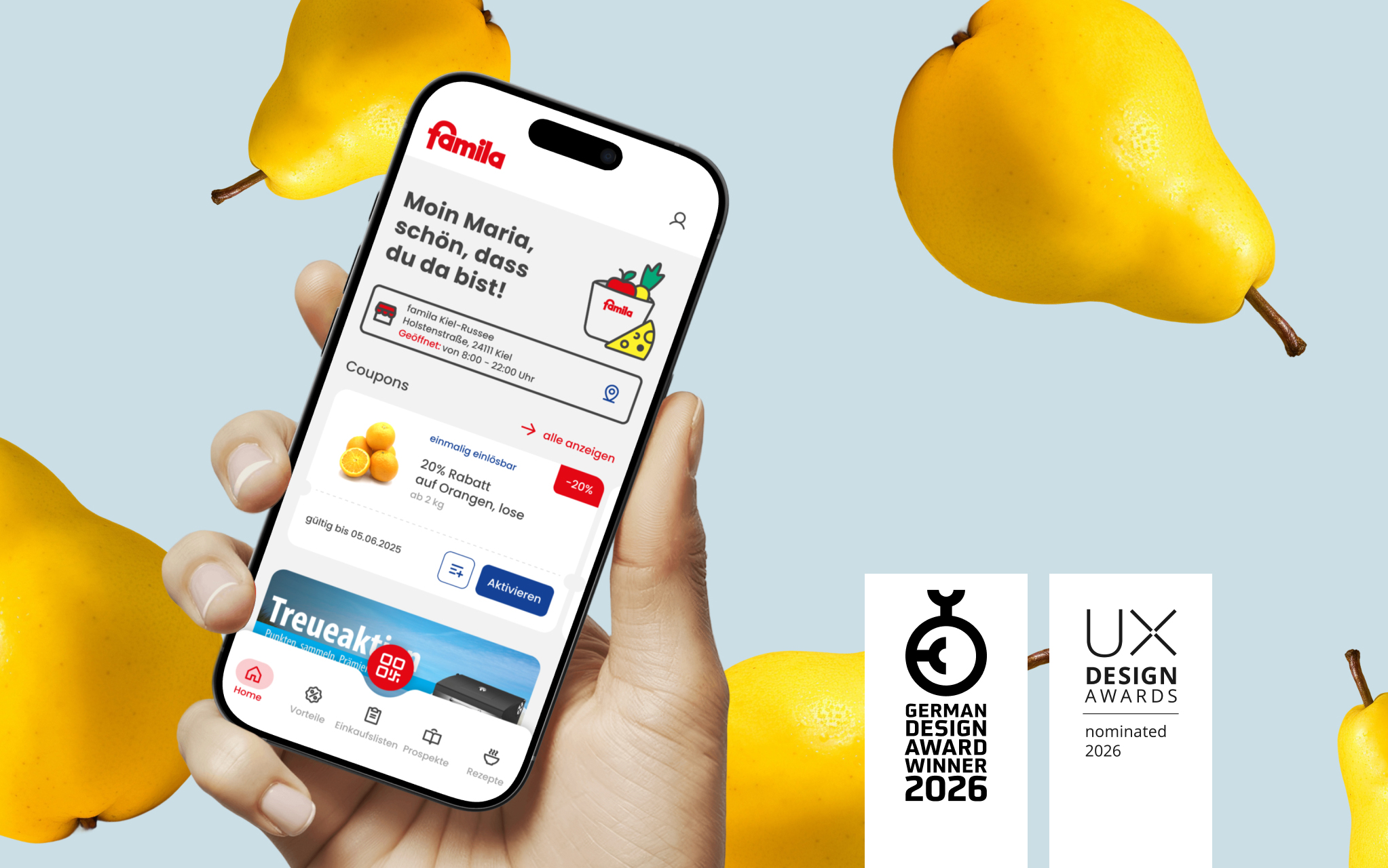 Chroma X und Bartels-Langness gewinnen German Design Award 2026 für famila GO und Markant GO