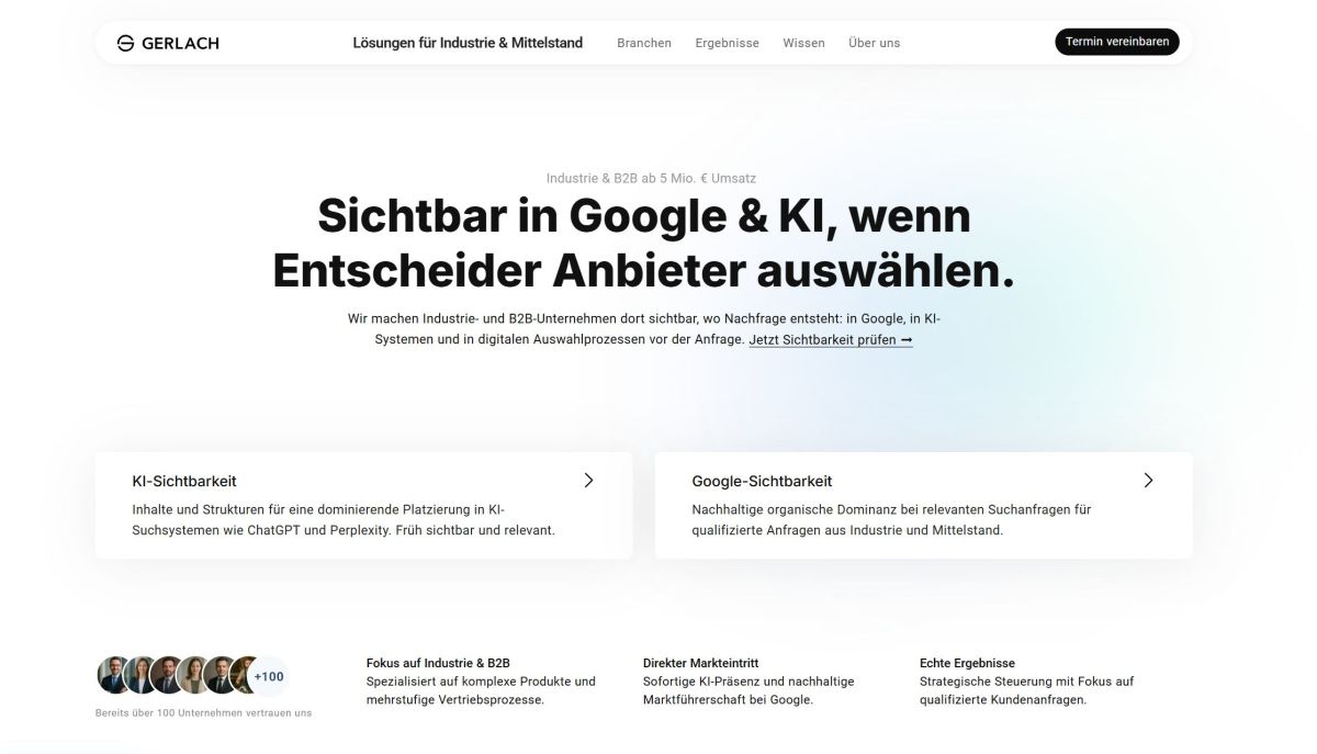 Vorreiter für KI-Sichtbarkeit: Gerlach Media setzt mit GEO neue Maßstäbe für den industriellen Mittelstand