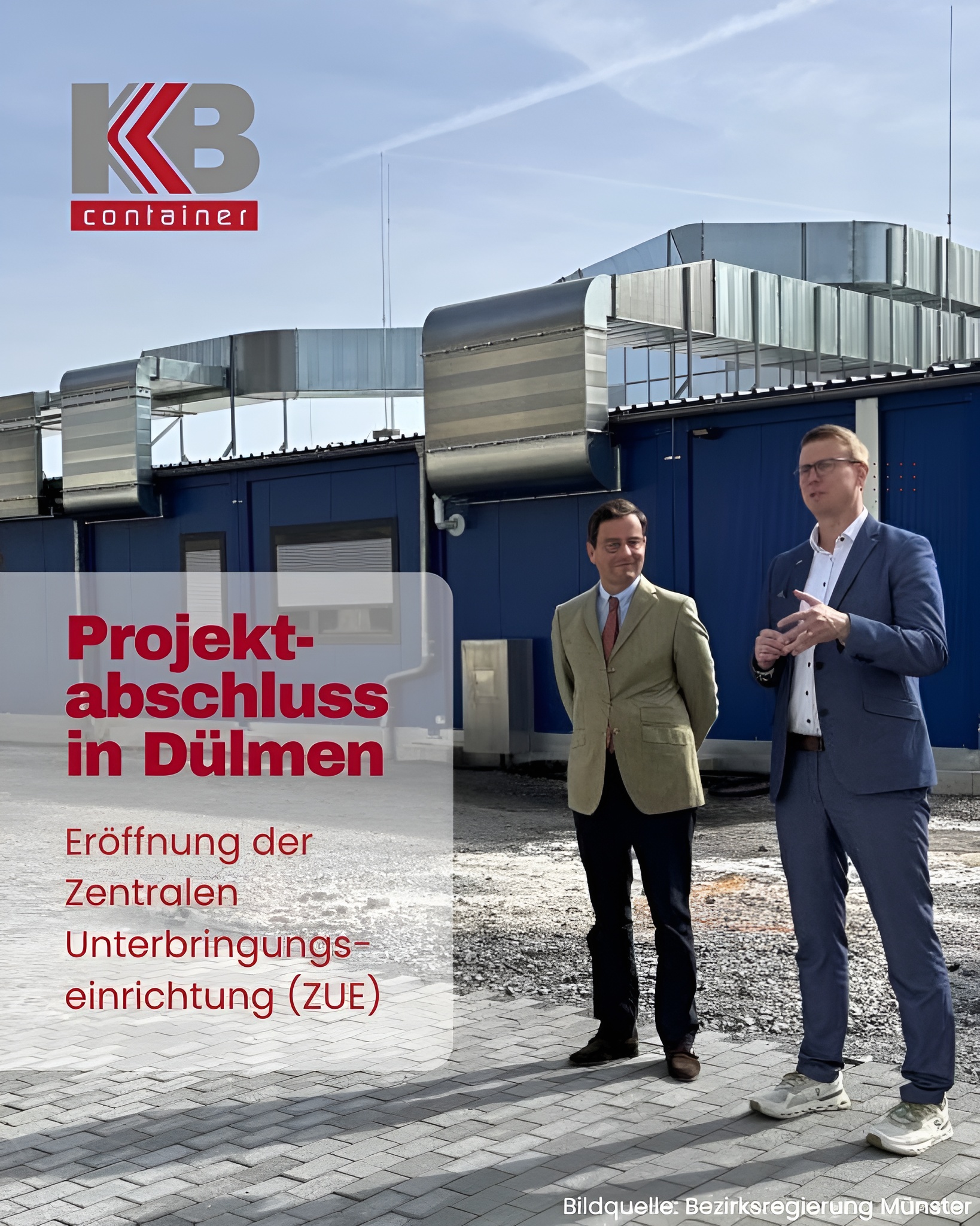 KB Container realisiert neue Zentrale Unterbringungseinrichtung in Dülmen
