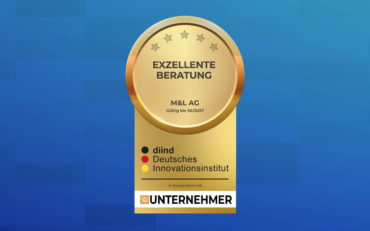 M&L AG erhält Auszeichnung „Exzellente Beratung“ des Deutschen Innovationsinstituts.