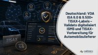 Deutschland 2024: VDA ISA 6.0 verbindlich, 9.500+ TISAX-Labels aktiv– Validato Regulations digitalisiert ISMS-Aufbau und TISAX-Assessment-Vorbereitun