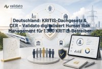 Deutschland März 2026: KRITIS-Dachgesetz in Kraft – CER verpflichtet 1.300 Betreiber zu Zuverlässigkeitsüberprüfungen. Validato Regulations CER digita