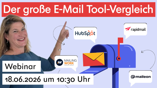 Der große E-Mail-Tool-Vergleich: Kostenfreies Webinar bietet Orientierung im Dschungel der E-Mail-Marketing-Lösungen