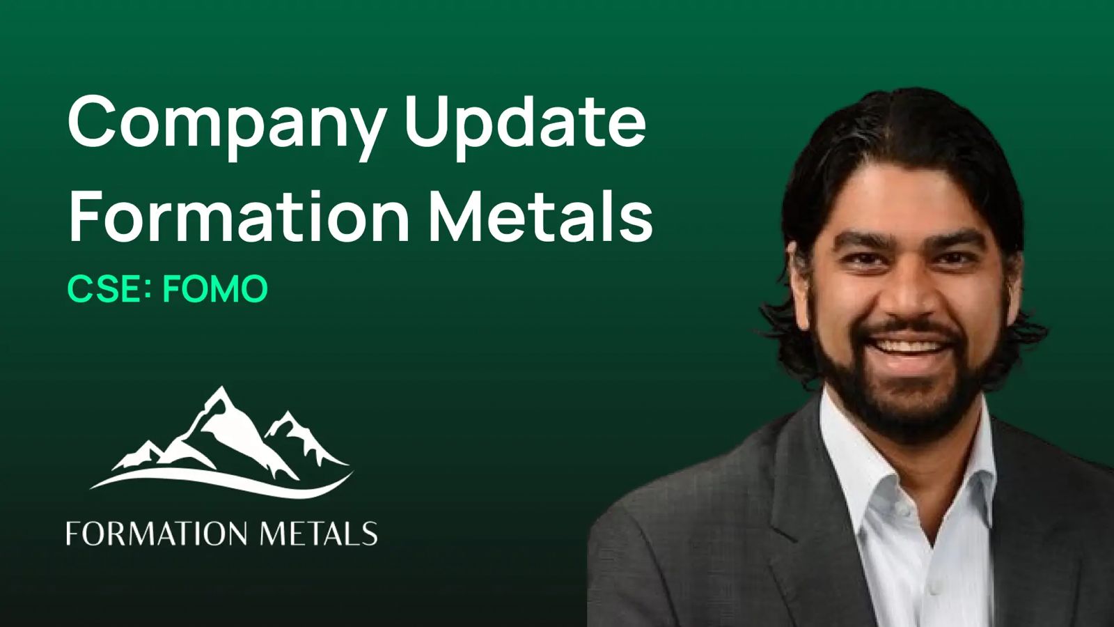 Morgen 17 Uhr: Goldinvest.de Live-Webinar mit Formation Metals (CSE: FOMO)