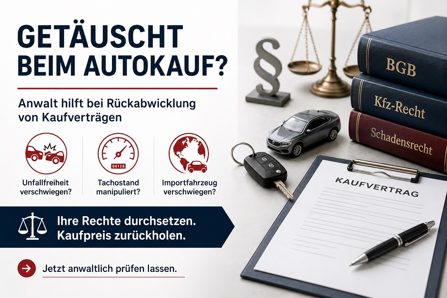 Getäuscht beim Autokauf? Anwalt hilft bei Rückabwicklung