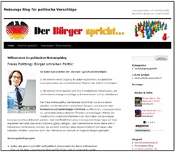 Bürger schreiben Politik!  Neues Politik-Blog online: www.der-buerger-spricht.de