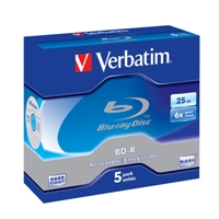 Verbatim Blu-ray BD-R 25 GB 6x Printable: High Definition Aufnahmen in weniger als 15 Minuten mit Verbatims neuer Blu-ray