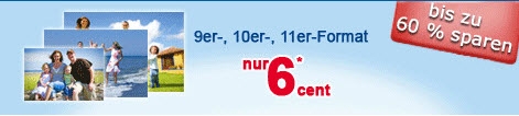 Bis zu 60 % sparen bei FotoQuelle  3 Formate ein Preis – Digitalfotos nur 6 Cent