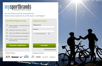 Shopping Club für Sport und Outdoor“Mysportbrands.de“gelauncht