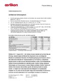 Halbjahresergebnisse 2010 – Oerlikon auf Erholungskurs