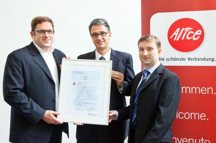 TÜV Rheinland zertifiziert Alice DSL-Anschlüsse (mit Bild)