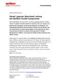 Daniel Lippunerübernimmt Leitung bei Oerlikon Textile Components