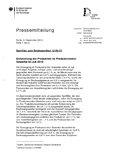 Entwicklung der Produktion im Produzierenden Gewerbe im Juli 2010