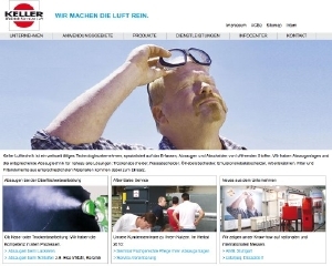 Lörz&Company gibt Website von Keller Lufttechnik neuen“Pfiff“