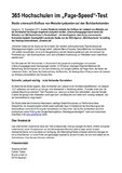 365 Hochschulen im „Page-Speed“-Test