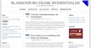 Rechtsanwälte Blankenburg, Frank und Weidenthaler mit neuer Website